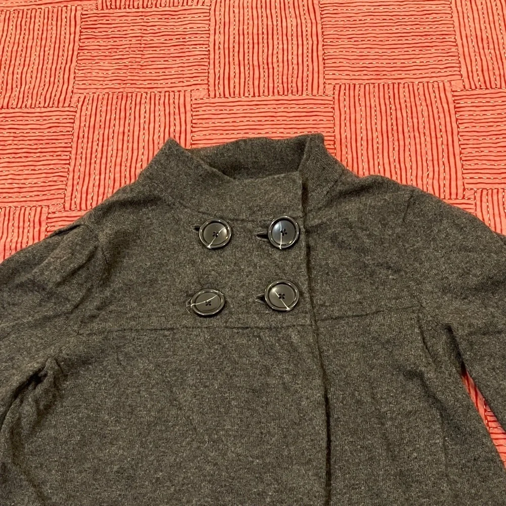 Banana Republic XS cashmere / wool blend heather Gray wm’s cardigan - Picture 5 of 14